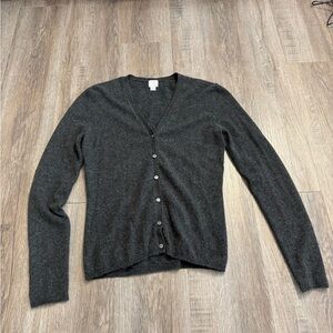 TSE Charcoal Button-Up Cardigan